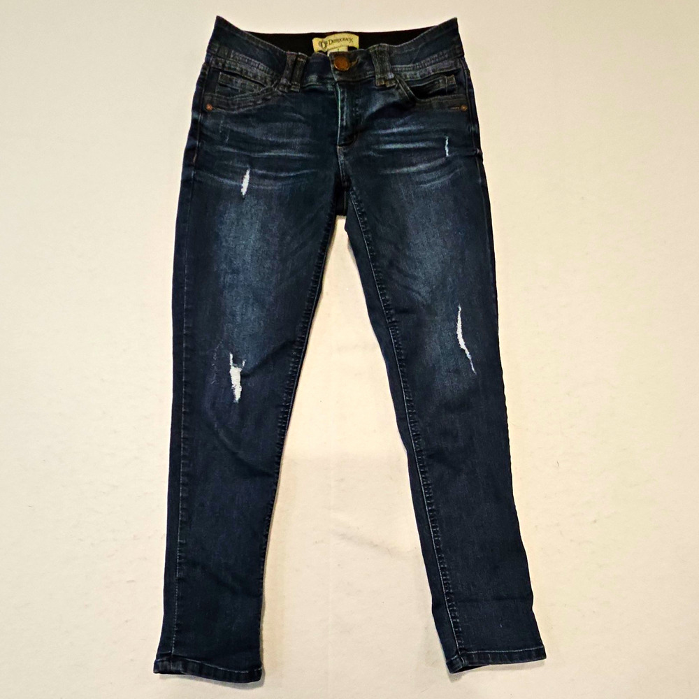 Democracy Ab Solution Women’s Blue Dark Wash Mid Rise Skinny Stretch Jeans 2